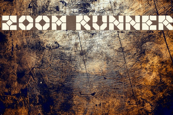 Zoom Runner Font examples