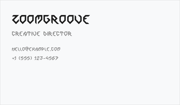 Zoomgroove Business Card