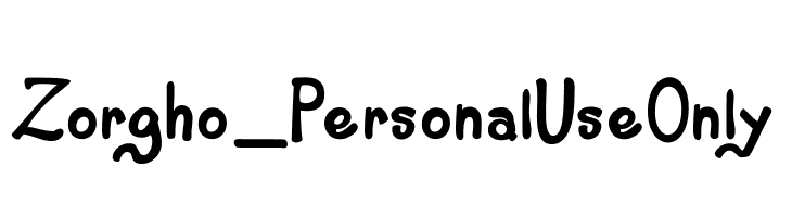Zorgho_PersonalUseOnly  免费字体下载