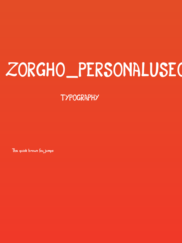 Zorgho_PersonalUseOnly Poster