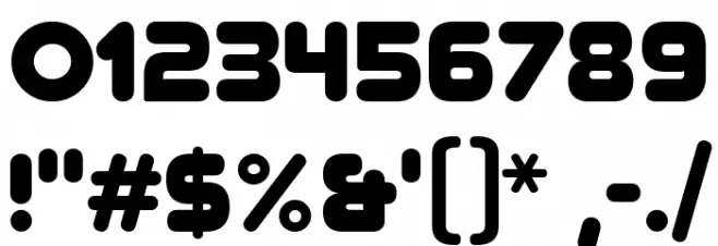 Zorque-Regular Font OTHER CHARS