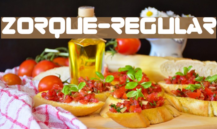 Zorque-Regular Font examples