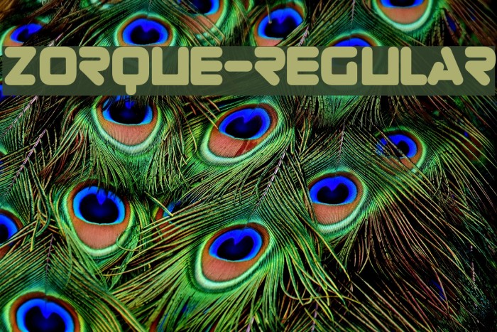 Zorque-Regular Font examples