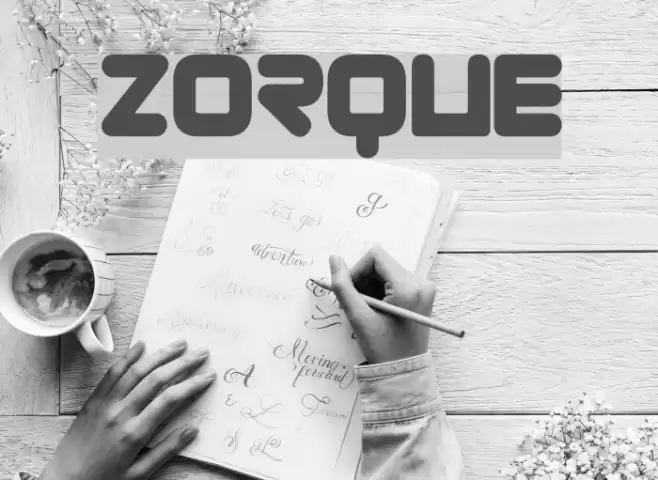 Zorque Font examples