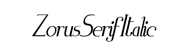 Zorus Serif Italic Fonte