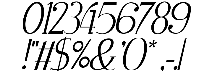 Zorus Serif Italic Font OTHER CHARS
