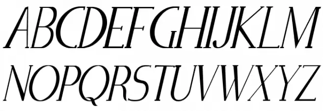 Zorus Serif Italic Шрифта ВЕРХНИЙ