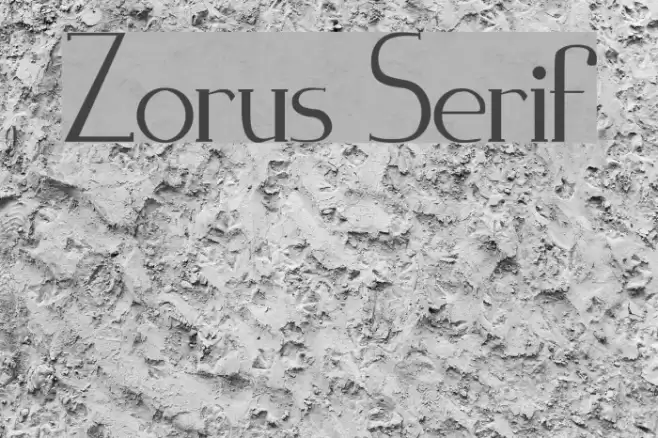 Zorus Serif Font examples