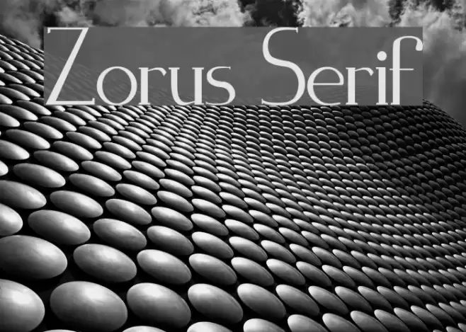 Zorus Serif Font examples