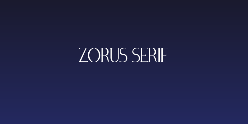 Zorus Serif Social Header