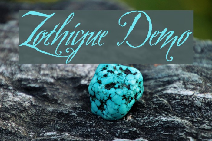 Zothique Demo Font examples
