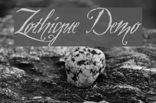 Zothique Demo 字体 examples