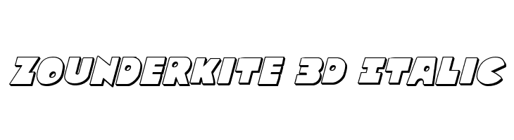 Zounderkite 3D Italic  baixar fontes gratis