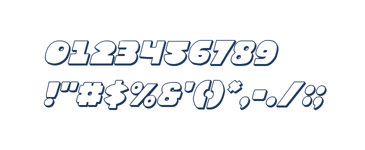 Zounderkite 3D Italic Other Characters