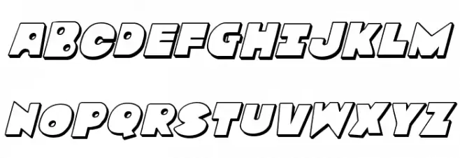 Zounderkite 3D Italic Fonte MAIÚSCULAS