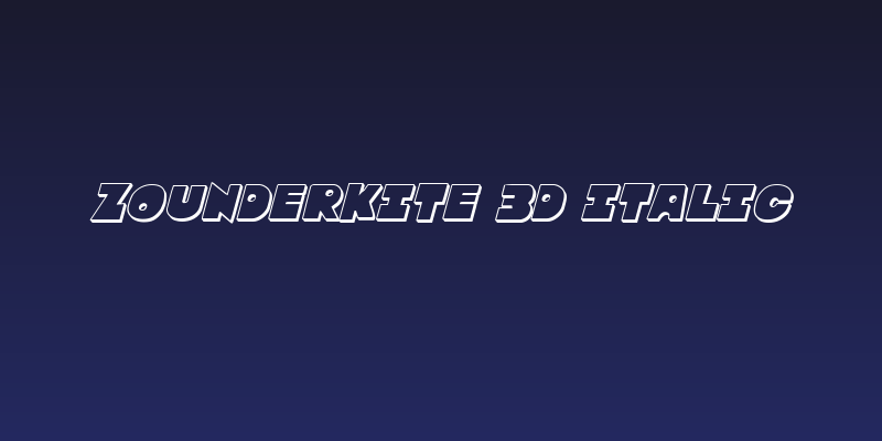 Zounderkite 3D Italic Social Header