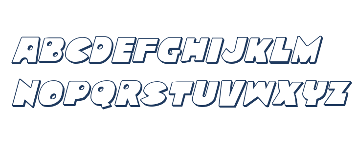 Zounderkite 3D Italic Lowercase