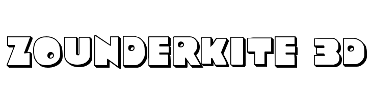 Zounderkite 3D Font
