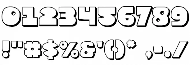 Zounderkite 3D Font OTHER CHARS