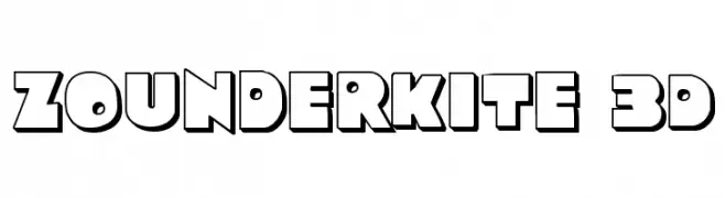 Zounderkite 3D  Frei Schriftart Herunterladen