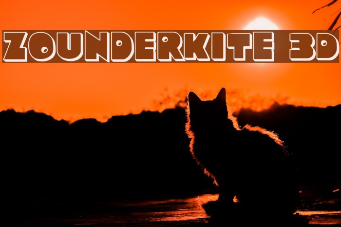 Zounderkite 3D Font examples
