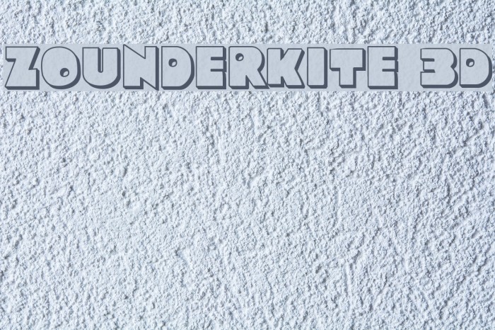 Zounderkite 3D Font examples