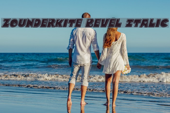 Zounderkite Bevel Italic Font examples
