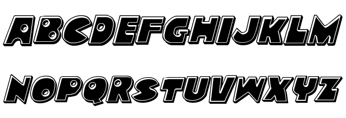 Zounderkite Bevel Italic Font LOWERCASE