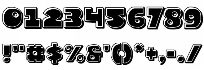Zounderkite Bevel Font OTHER CHARS