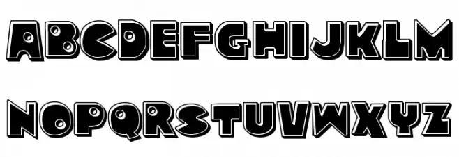 Zounderkite Bevel Font LOWERCASE