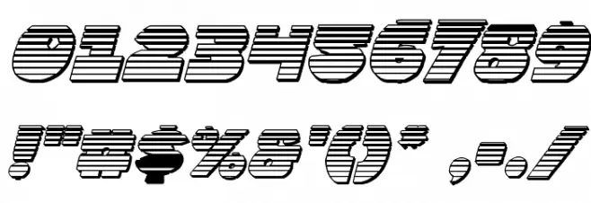 Zounderkite Chrome Italic Font OTHER CHARS
