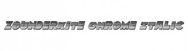 Zounderkite Chrome Italic  les polices de caractères gratuit tlcharger