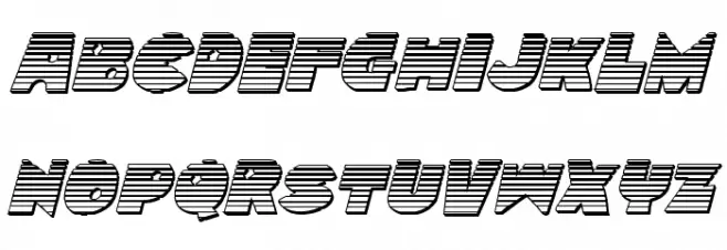 Zounderkite Chrome Italic फ़ॉन्ट लोअरकेस