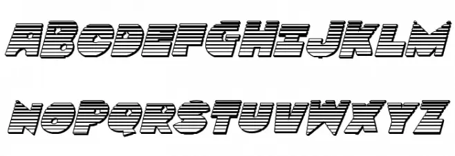 Zounderkite Chrome Italic फ़ॉन्ट अपरकेस