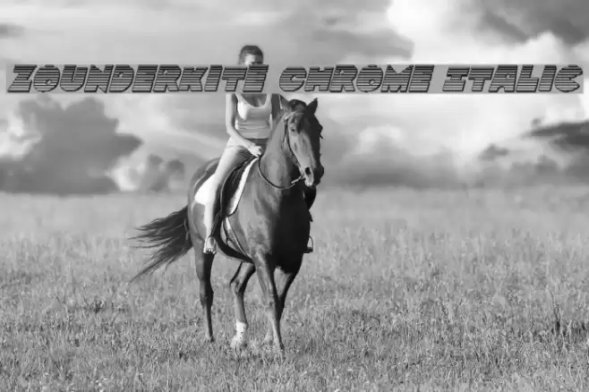 Zounderkite Chrome Italic Font examples