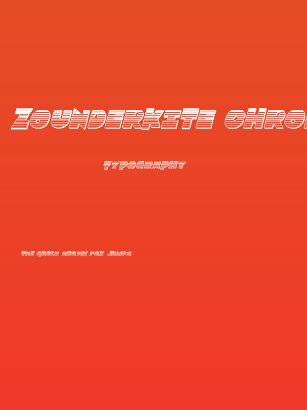 Zounderkite Chrome Italic Poster