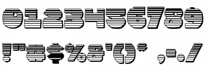 Zounderkite Chrome Font OTHER CHARS