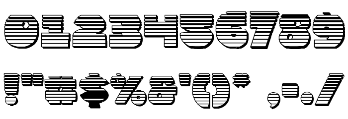 Zounderkite Chrome Font OTHER CHARS
