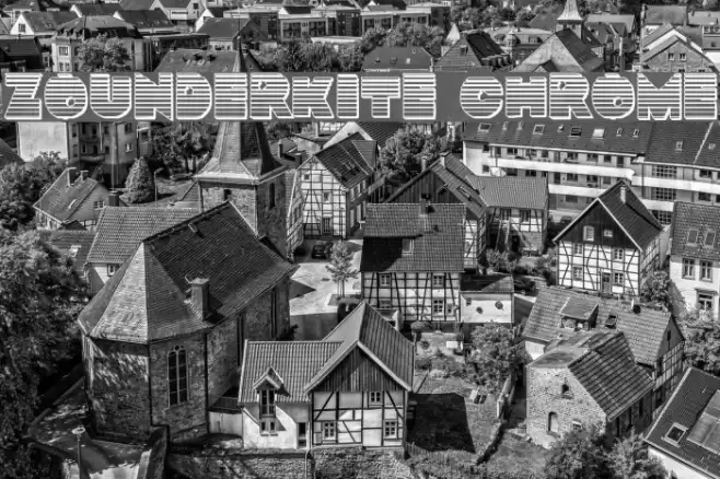 Zounderkite Chrome Font examples