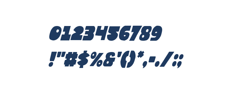 Zounderkite Condensed Italic Other Characters