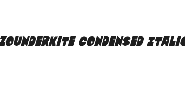 Zounderkite Condensed Italic Logo