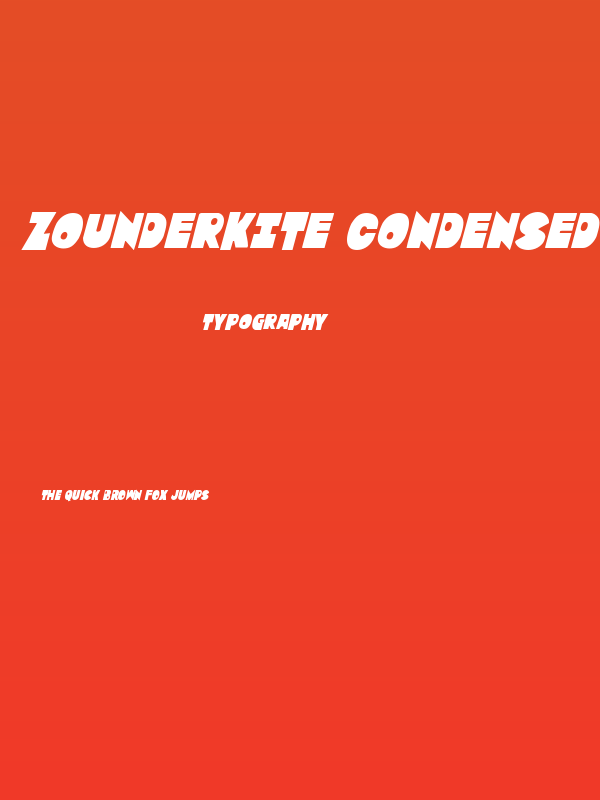 Zounderkite Condensed Italic Poster