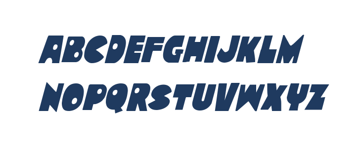 Zounderkite Condensed Italic Lowercase