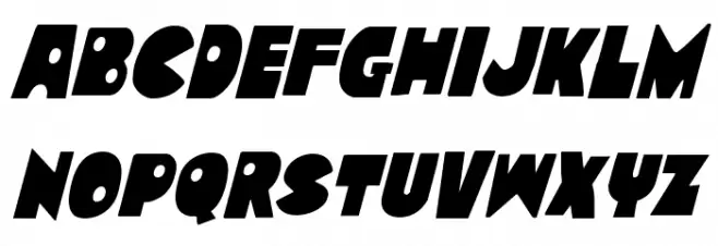Zounderkite Condensed Italic फ़ॉन्ट लोअरकेस