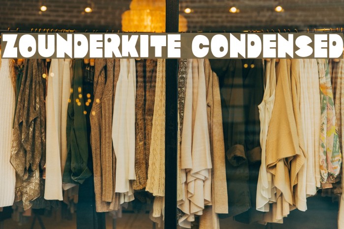 Zounderkite Condensed Font examples