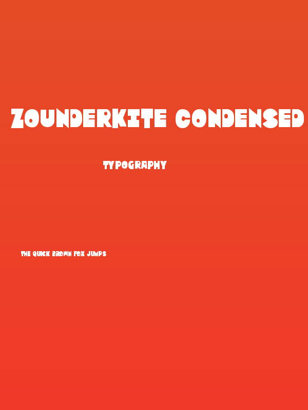 Zounderkite Condensed Poster