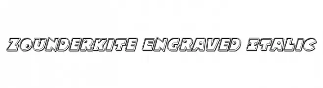 Zounderkite Engraved Italic  नि: शुल्क फ़ॉन्ट्स डाउनलोड