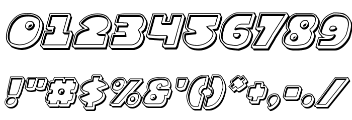 Zounderkite Engraved Italic Font OTHER CHARS