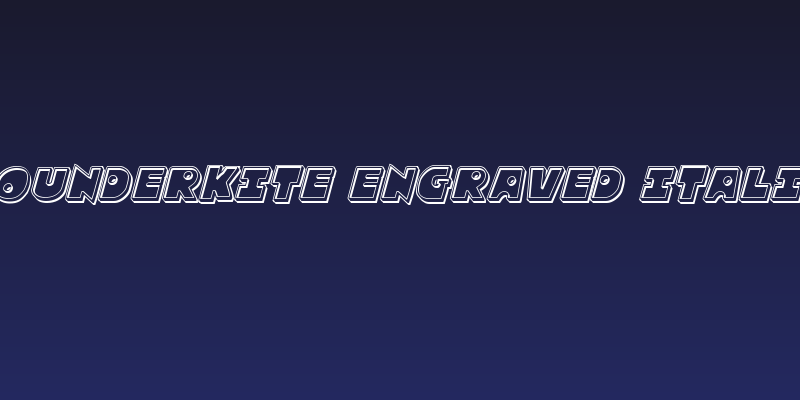 Zounderkite Engraved Italic Social Header