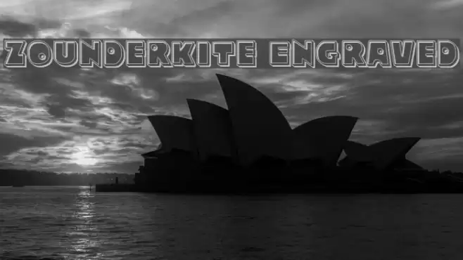 Zounderkite Engraved Font examples